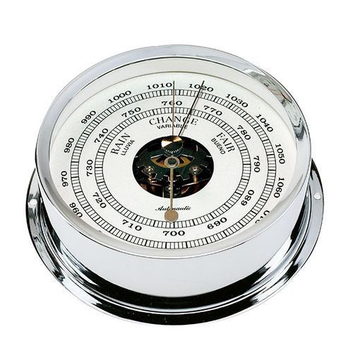 Baromètre analogique - B120C - Autonautic Instrumental - en chrome / blanc