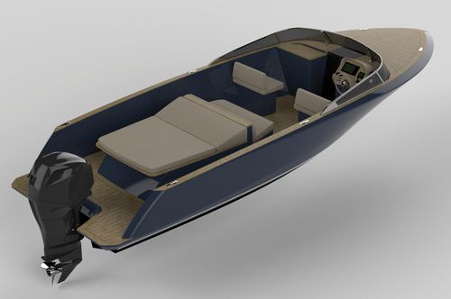 Runabout hors-bord - ECLA 24 - CLYD Yacht Design - à double console / open / traditionnel