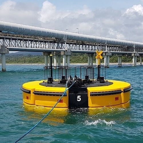 Bouée de mouillage - Catamaran  - Resinex Trading s.r.l. - en haute mer / cylindrique / jaune
