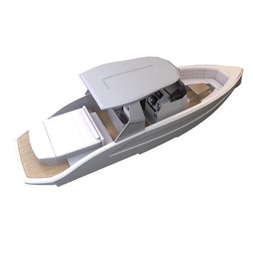 Coque open in-bord - 28 Touring - Macan Boats srl - diesel / à console centrale / de randonnée