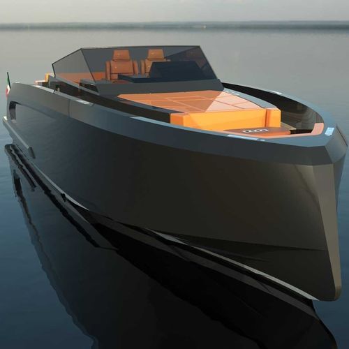 Vedette in-bord - 32 LOUNGE - Macan Boats srl - diesel / hybride diesel-électrique / essence