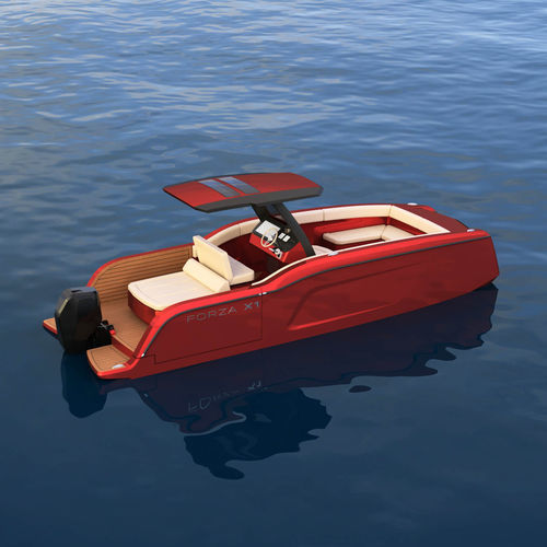 Coque open catamaran - Fx1 - Forza X1 - hors-bord / électrique / à console centrale