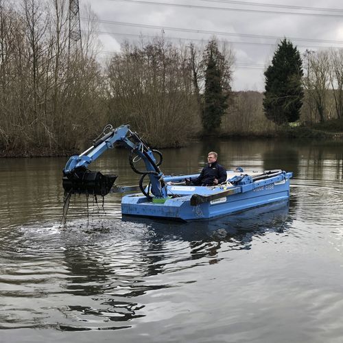 Bateau tondeuse - NEREUS 200 - Berky GmbH - multicoque / en aluminium
