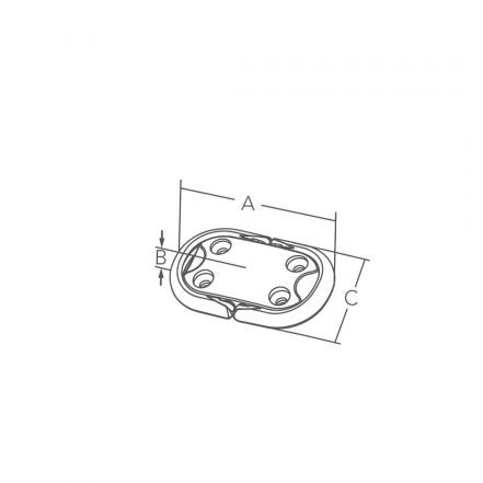 Cadène articulée - Foldaway Pad Eye - Marine Town Inc. - affleurante / pour bateau