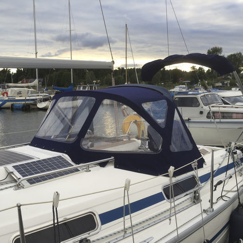 Capote de roof pour voilier - Bavaria 31 - KAPELL ANNAT - pour cockpit / structure en acier inoxydable / bleue