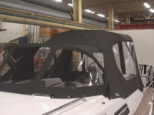 Capote de roof pour voilier - Bavaria 33 - KAPELL ANNAT - pour cockpit / structure en acier inoxydable / noire