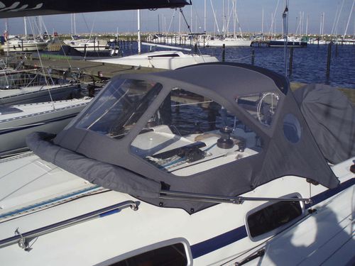 Capote de roof pour voilier - Bavaria 35 - KAPELL ANNAT - pour cockpit / structure en acier inoxydable / bleue