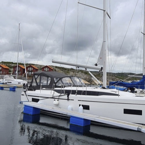 Capote de roof pour voilier - Bavaria C38 - KAPELL ANNAT - pour cockpit / structure en acier inoxydable / noire