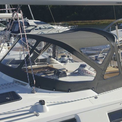 Capote de roof pour voilier - Bavaria 41 - KAPELL ANNAT - pour cockpit / structure en acier inoxydable / noire