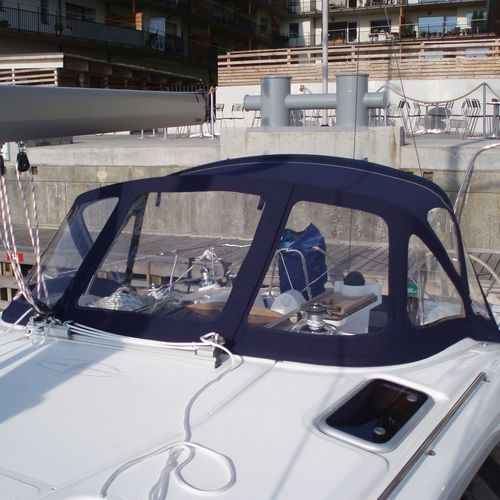 Capote de roof pour voilier - Bavaria 44 Vison - KAPELL ANNAT - pour cockpit / structure en acier inoxydable / bleue