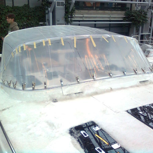Capote de roof pour voilier - Bavaria 45 - KAPELL ANNAT - pour cockpit / structure en acier inoxydable / grise