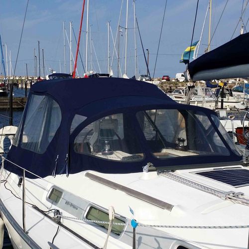 Capote de roof pour voilier - Oceanis 343 - KAPELL ANNAT - pour cockpit / structure en acier inoxydable / bleue