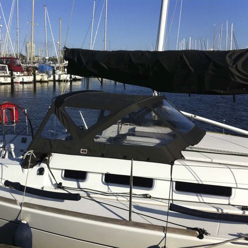 Capote de roof de bateau - First 35 - KAPELL ANNAT - pour cockpit / structure en acier inoxydable / blanche