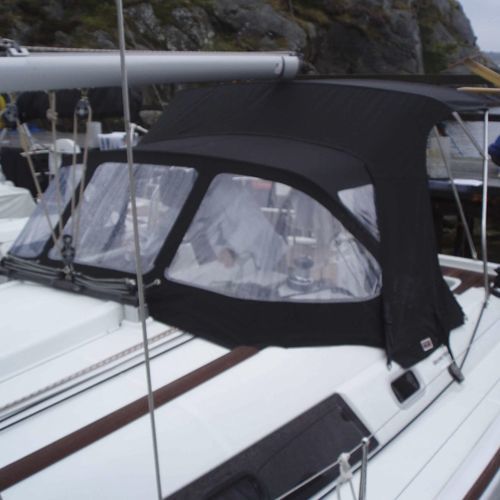 Capote de roof pour voilier - Oceanis 37 - KAPELL ANNAT - pour cockpit / structure en acier inoxydable / noire