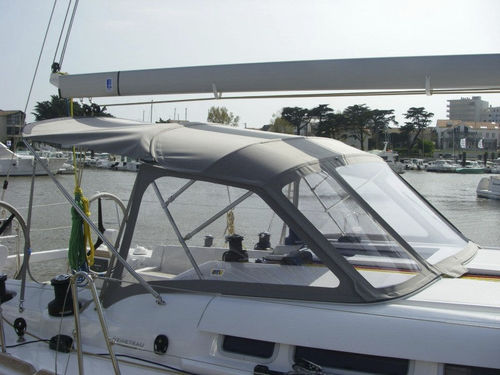 Capote de roof pour voilier - First 45 - KAPELL ANNAT - pour cockpit / structure en acier inoxydable / grise