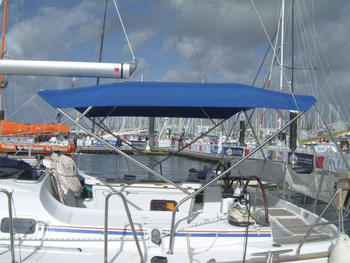 Bimini top pour voilier - Oceanis 473 - KAPELL ANNAT - pour cockpit / structure en acier inoxydable / bleu