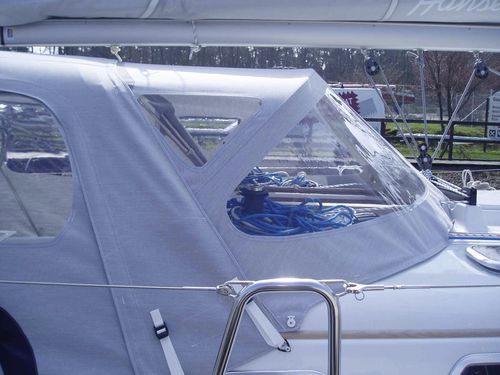 Capote de roof pour voilier - 342 - KAPELL ANNAT - pour cockpit / structure en acier inoxydable / blanche