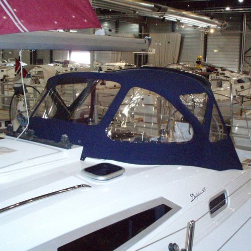 Capote de roof pour voilier - Delphia 33 - KAPELL ANNAT - pour cockpit / structure en acier inoxydable / bleue