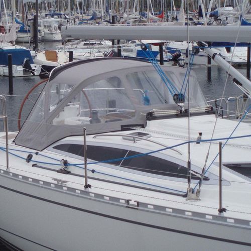 Capote de roof pour voilier - Delphia 37 - KAPELL ANNAT - pour cockpit / structure en acier inoxydable / grise