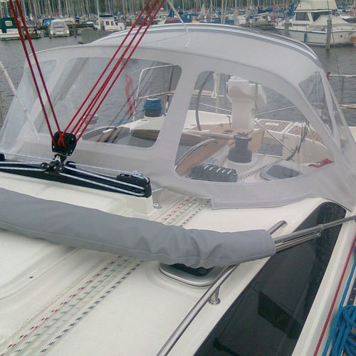 Capote de roof pour voilier - Delphia 37.3 - KAPELL ANNAT - pour cockpit / structure en acier inoxydable / grise