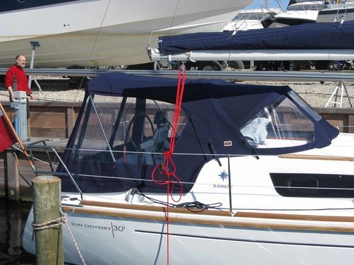 Capote de roof pour voilier - Sun Odyssey 30i - KAPELL ANNAT - pour cockpit / structure en acier inoxydable / bleue