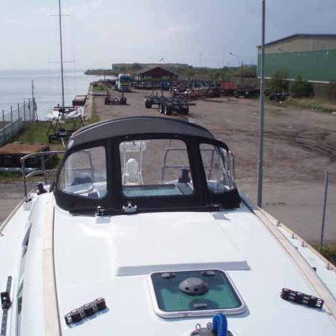 Capote de roof pour voilier - Sun Odyssey 36i - KAPELL ANNAT - pour cockpit / structure en acier inoxydable / noire
