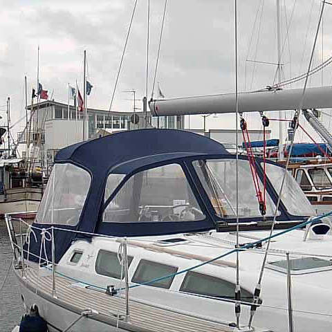 Capote de roof pour voilier - Sun Odyssey 40.3 - KAPELL ANNAT - pour cockpit / structure en acier inoxydable / bleue