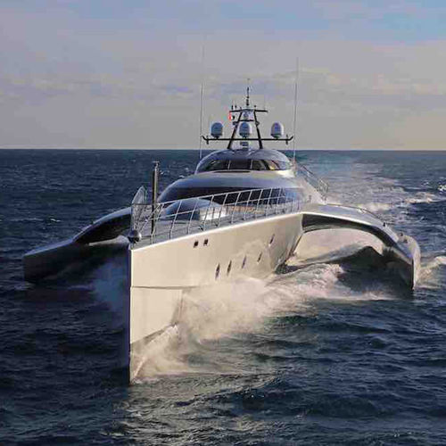 Mega-yacht trimaran - GALAXY - Catamaris - de croisière / rapide / raised pilothouse