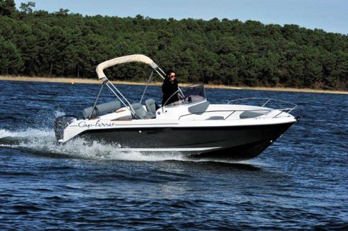 Coque open hors-bord - CAP FERRET 652 OPEN - B2 marine - à console centrale / max. 6 personnes / max. 9 personnes