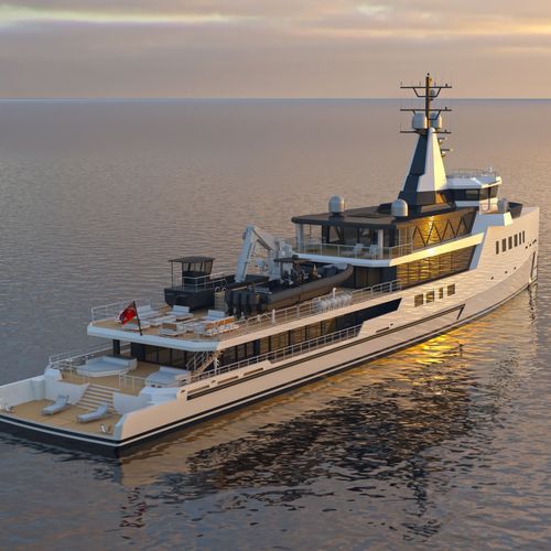 Mega-yacht de croisière - DY 75  - Amels - expédition / raised pilothouse / hybride