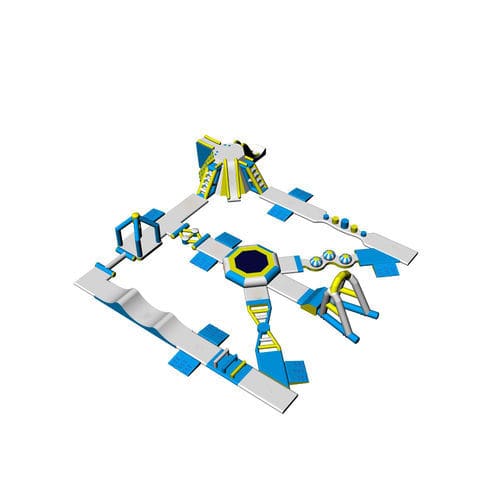 Jeu aquatique toboggan - 36mL*36mW - RPG s.r.l. - plateforme / parc / échelle