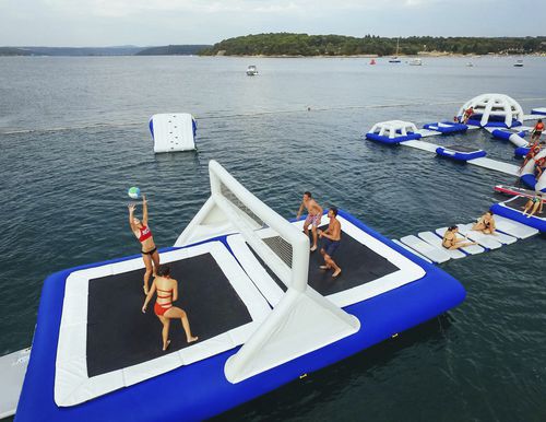 Jeu aquatique plateforme - RPG s.r.l. - parc / terrain de volley-ball / pour base de loisirs
