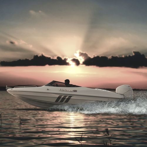 Runabout hors-bord - 19 GTO - Fletcher Boats - à double console / bow-rider / open