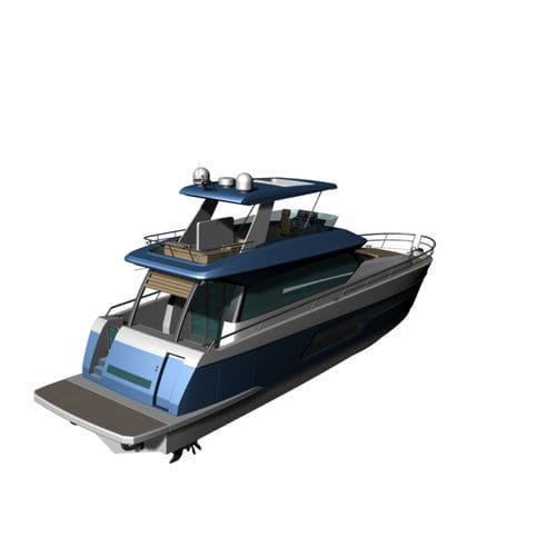 Motor-yacht de croisière - Majestic 15 - KND Naval Design - à fly / POD / en aluminium