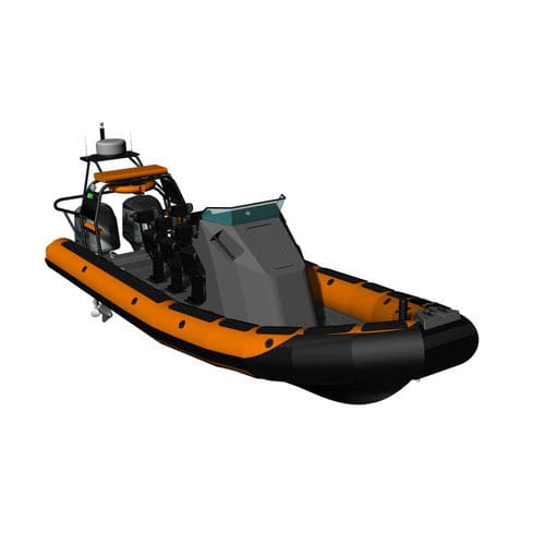 Bateau de surveillance - Navigator 750 - KND Naval Design - hors-bord / GRP / RIB