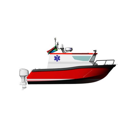Bateau ambulance - Seasaver 7.5 - KND Naval Design - hors-bord / en aluminium / coque rigide