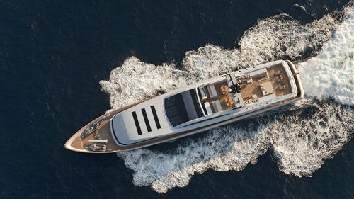 Super-yacht de croisière - APACHE II - Baglietto spa - avec timonerie / coque planante