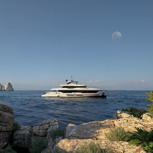 Super-yacht de croisière - DOM133 - Baglietto spa - avec timonerie / à déplacement / en aluminium