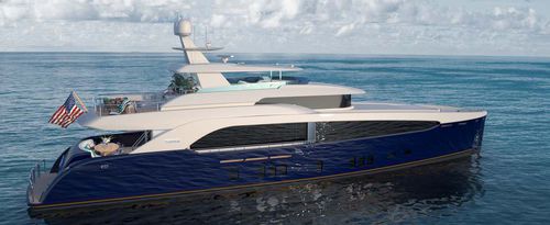Super-yacht de croisière - 112' RPH - Burger Boat Company - raised pilothouse / 4 cabines / coque à déplacement