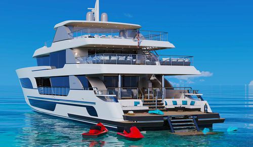 Super-yacht de croisière - 142' ATRIUM - Burger Boat Company - avec timonerie / en aluminium