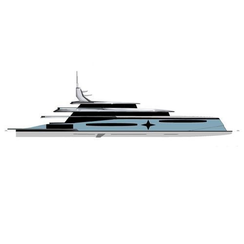 Mega-yacht de croisière - 75m - Brythonic Yachts - en aluminium / avec héliport