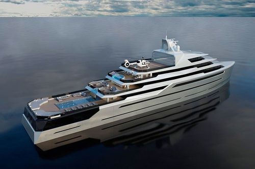 Mega-yacht de croisière - 105m  - Brythonic Yachts - explorer / en acier / en aluminium