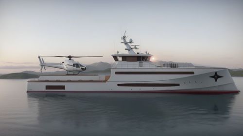 Super-yacht de croisière - 35.00 - Brythonic Yachts - avec timonerie / en acier / avec héliport