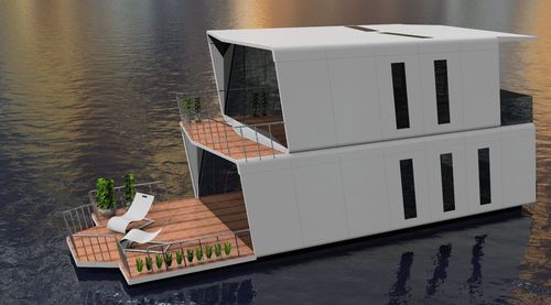 Bateau maison catamaran - Brythonic Yachts - in-bord / 4 cabines