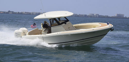 Coque open hors-bord - CATALINA 30 - Chris Craft - bimoteur / à console centrale / de plongée