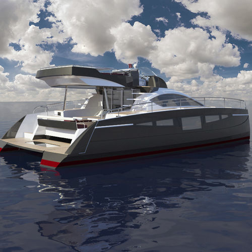 Vedette catamaran - C-Cat 40 PWR - Comar Yachts - in-bord / bimoteur / à fly