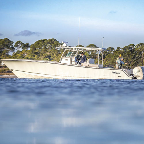 Coque open hors-bord - 414 CC - Mako Marine - quadrimoteur / à console centrale / de plongée