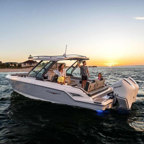 Runabout hors-bord - ELITE 30 OB - Monterey Boats - bimoteur / à double console / bow-rider
