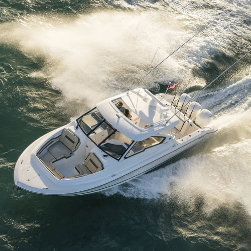 Vedette hors-bord - DC 365 - Pursuit Boats - trimoteur / hard-top / à double console