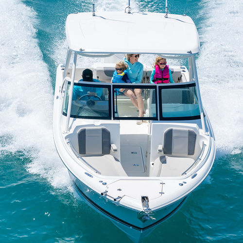 Runabout hors-bord - DC 246 - Pursuit Boats - à double console / bow-rider / open